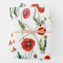 Search for poppies wrapping paper Rustic