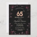 Search for elegant 65th birthday invitations Flowers