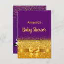 Search for purple and gold baby pregnancy invitations Gender neutral