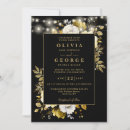 Search for black light wedding invitations Black and gold