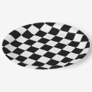 Search for black and white checkered paper plates Classic