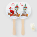 Search for santa claus hand fans Xmas