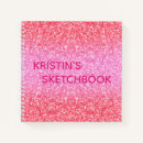 Search for pink glitter notebooks Glitzy