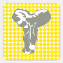 Search for yellow elephant stickers Polka dot