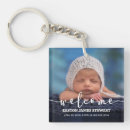 Search for birth announcment key rings New parents
