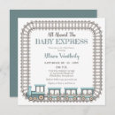 Search for train baby boy shower invitations Cute