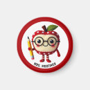 Search for school apple magnets Red