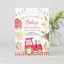 Search for tractor 1st birthday invitations Oink baa moo