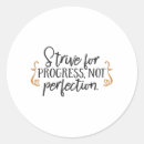 Search for progress not perfection stickers Typography