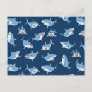 Search for shark cartoon postcards Sea creature