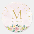 Search for blush monogram stickers Rustic