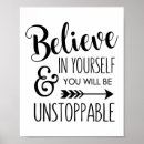 Search for believe in yourself posters Inspirational quote