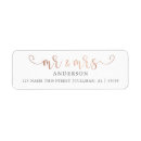 Search for rose gold wedding return address labels Foil