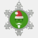 Search for mustache christmas tree decorations Santa