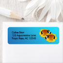 Search for tropical fish return address labels Blue