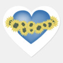 Search for blooming sunflower stickers Heart