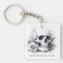 Search for goth square key rings Black and white