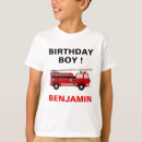Search for fire truck kids tshirts Red