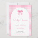 Search for bow baby girl shower invitations Simple elegant classic