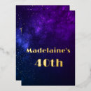 Search for purple night sky invitations Gold