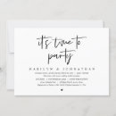 Search for time wedding invitations Black and white
