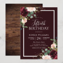 Search for burgundy 50th birthday invitations Blush
