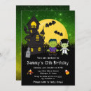 Search for frankenstein birthday invitations Green