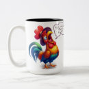 Search for colorful rooster mugs Cute