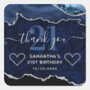 Search for navy and silver thank you stickers Elegant