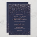 Search for rose gold confetti wedding invitations Typography
