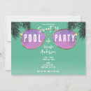 Search for pink pool party invitations Leaves