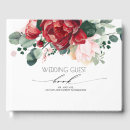 Search for burgundy wedding guest books Red