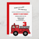 Search for red truck birthday invitations Party