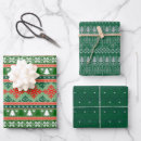 Search for ugly sweater wrapping paper Green