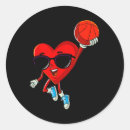 Search for heart basketball stickers Valentines