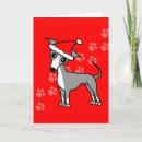Search for italian greyhound christmas cards Red