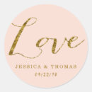 Search for blush gold wedding stickers Chic
