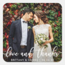 Search for fall thank you wedding stickers Love and thanks