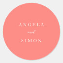 Search for coral wedding stickers Elegant