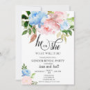 Search for floral gender reveal invitations Pink
