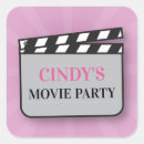 Search for movie night party stickers Birthday