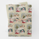 Search for vintage santa claus wrapping paper Snow