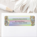 Search for faux glitter return address labels Gold