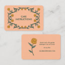 Search for care instructions business cards Elegant