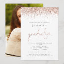Search for rose gold glitter graduation invitations Graduate