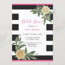 Search for black hot pink bridal shower invitations Black and white