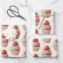 Search for cupcakes wrapping paper Strawberry
