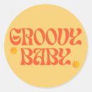 Search for retro hippie stickers Groovy baby