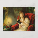 Search for woman reading book postcards Lady
