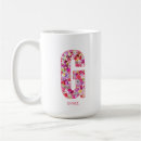 Search for alphabet letter g mugs Pink